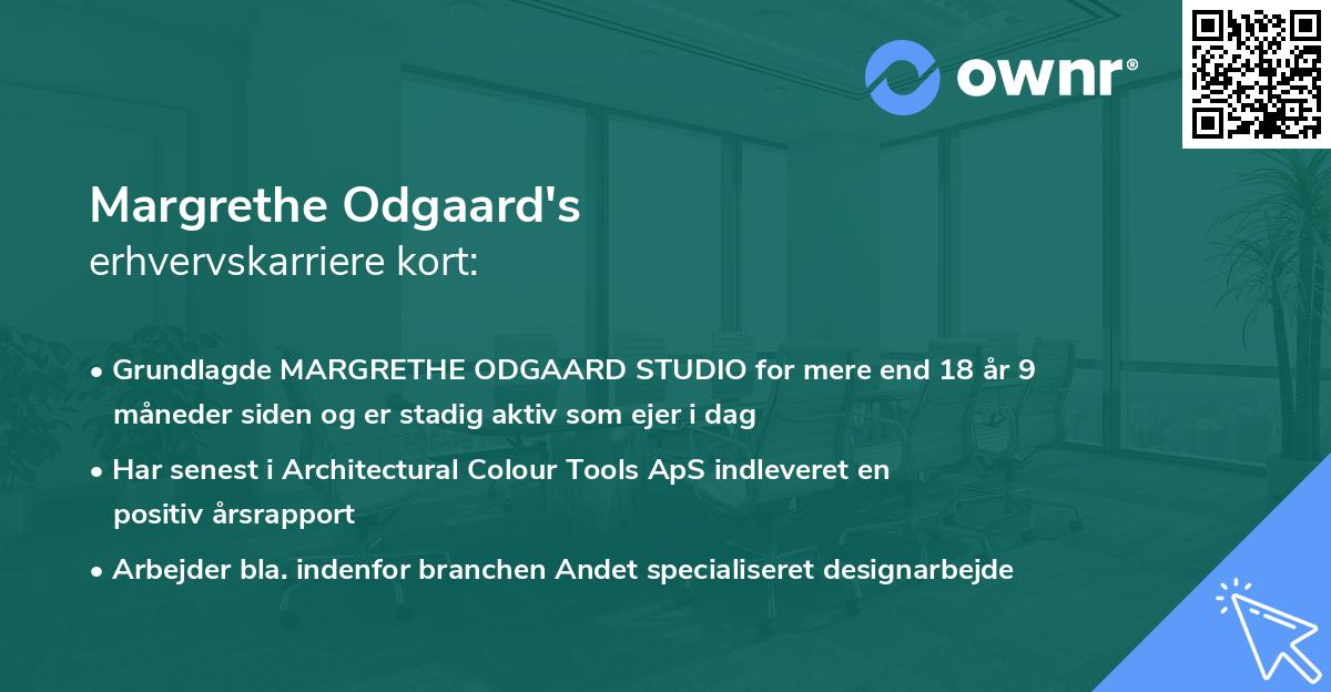 Margrethe Odgaard's erhvervskarriere kort