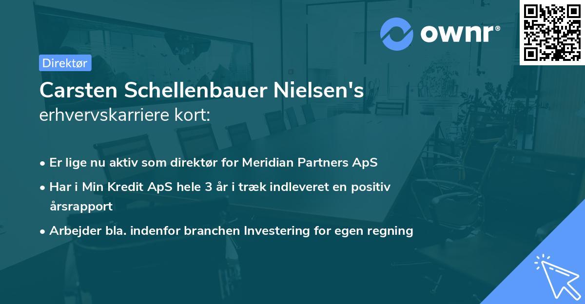 Carsten Schellenbauer Nielsen's erhvervskarriere kort