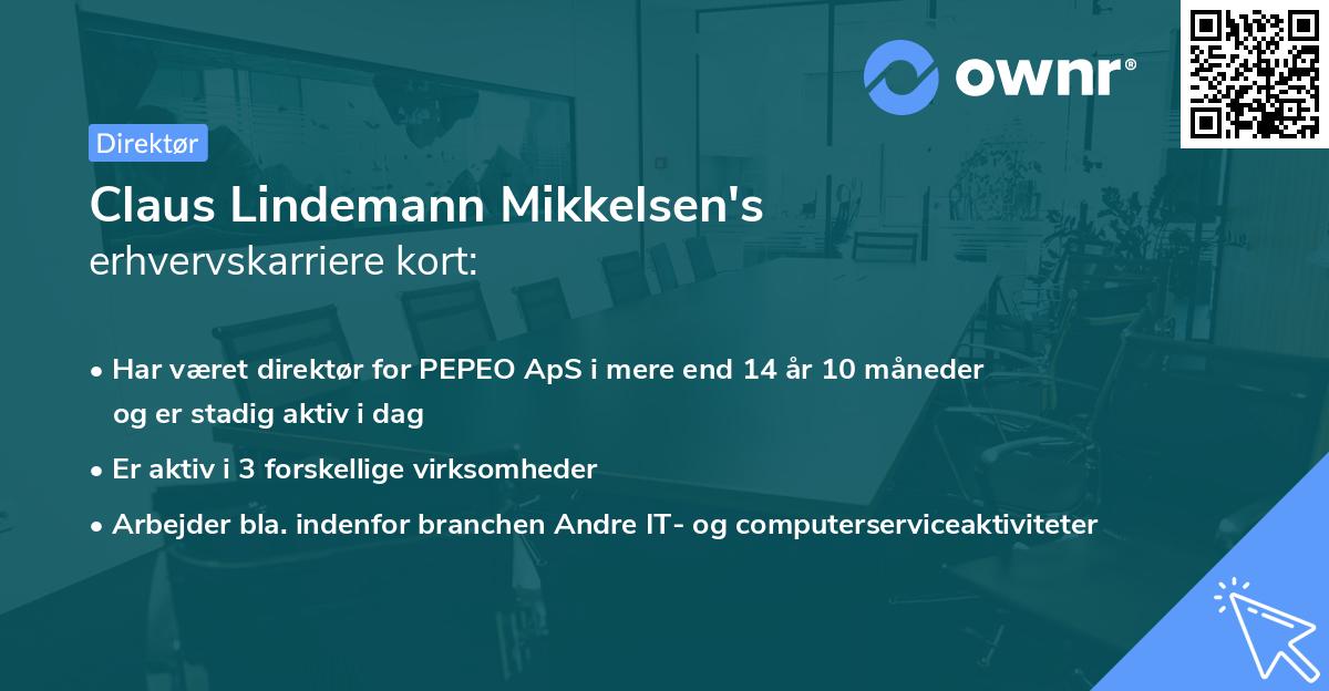 Claus Lindemann Mikkelsen's erhvervskarriere kort
