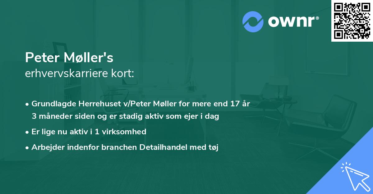 Peter Møller's erhvervskarriere kort