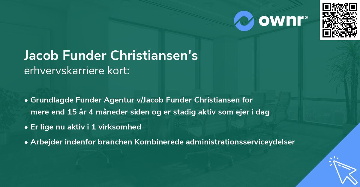 Jacob Funder Christiansen's erhvervskarriere kort