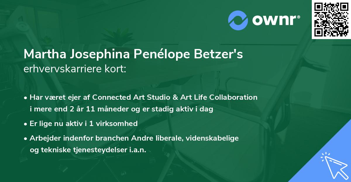 Martha Josephina Penélope Betzer's erhvervskarriere kort