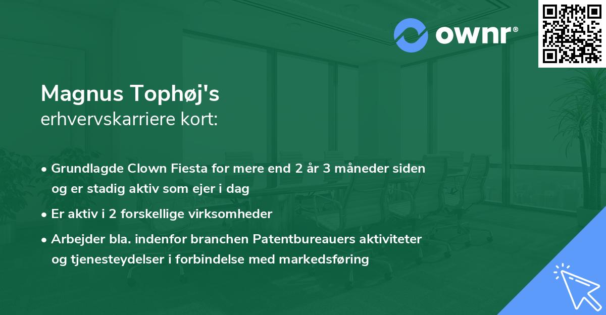 Magnus Tophøj's erhvervskarriere kort