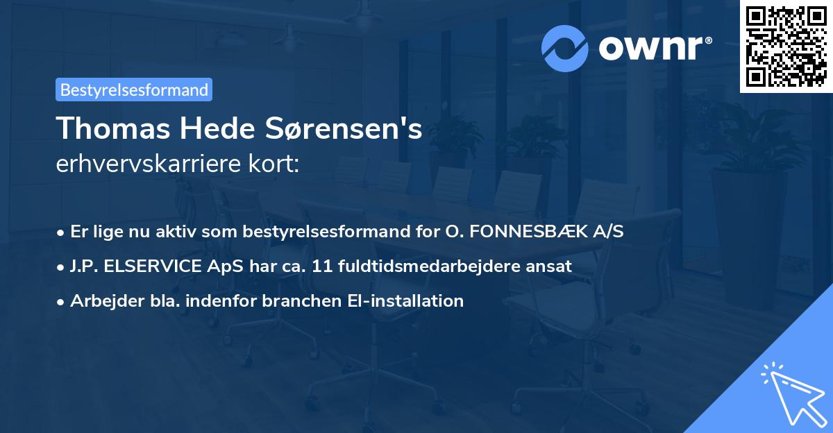 Thomas Hede Sørensen's erhvervskarriere kort