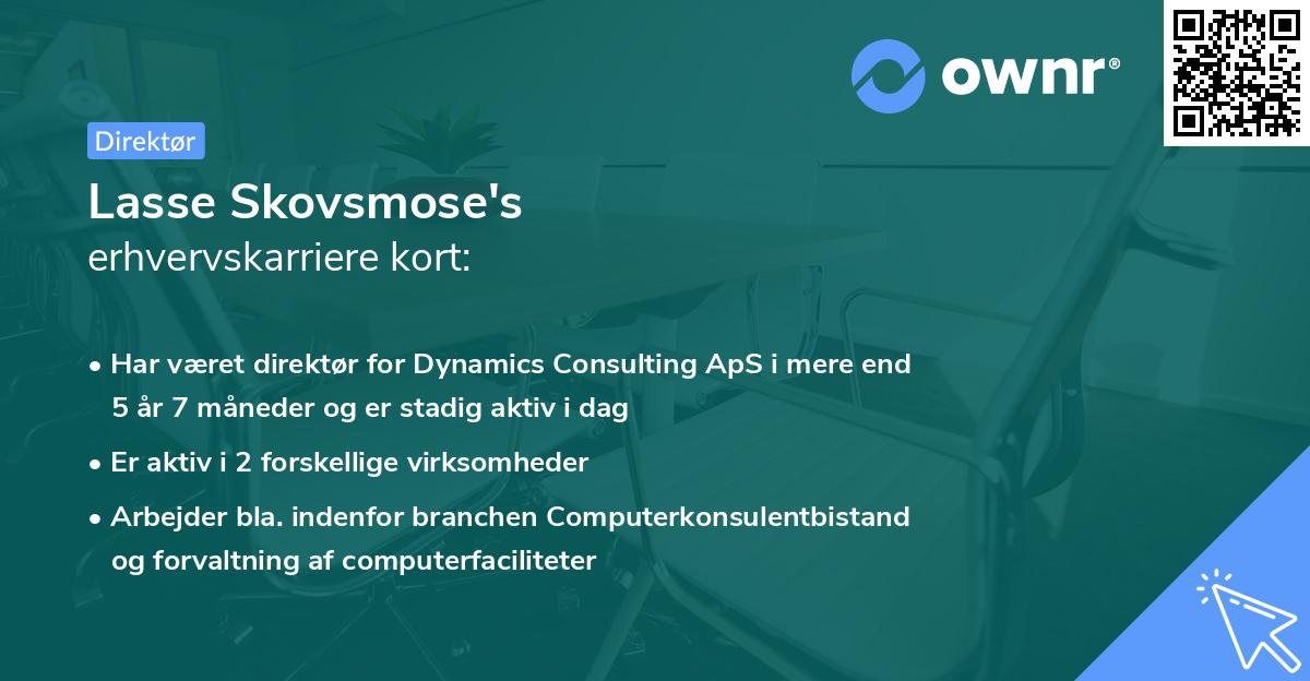 Lasse Skovsmose's erhvervskarriere kort