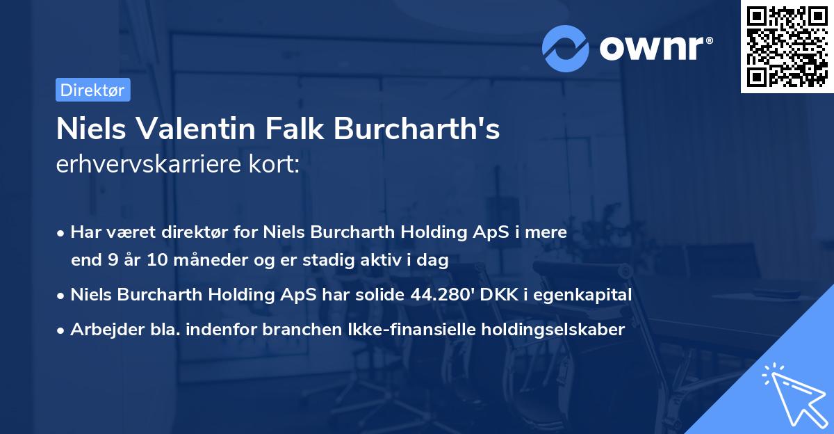 Niels Valentin Falk Burcharth's erhvervskarriere kort