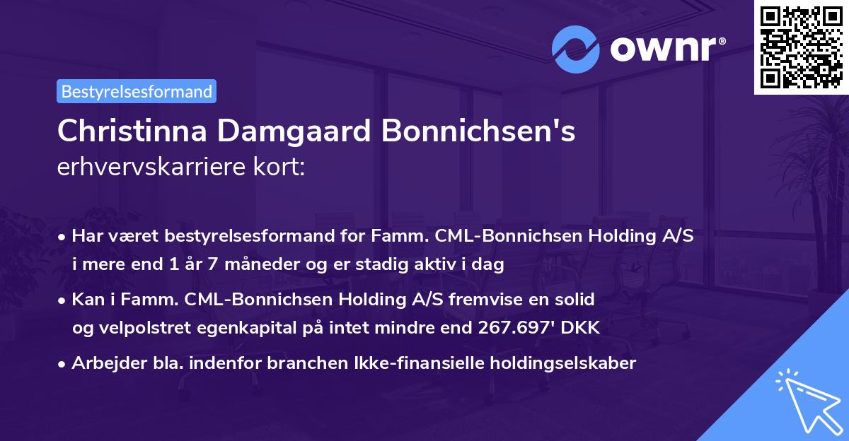 Christinna Damgaard Bonnichsen's erhvervskarriere kort