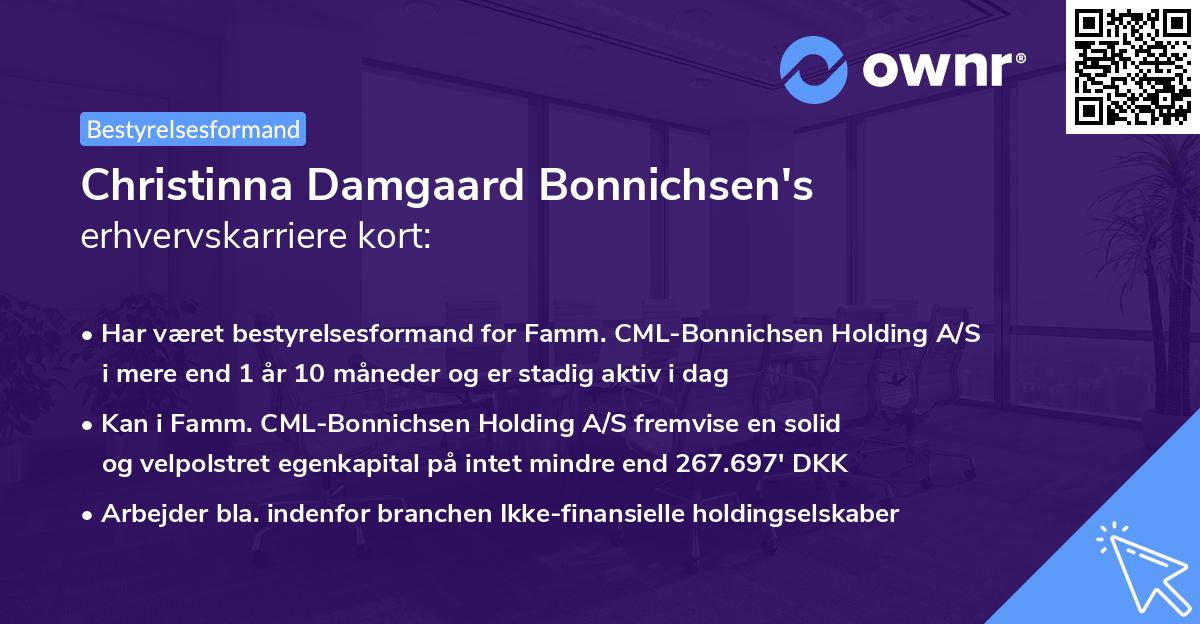 Christinna Damgaard Bonnichsen's erhvervskarriere kort