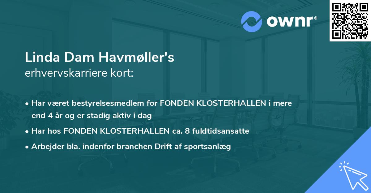 Linda Dam Havmøller's erhvervskarriere kort