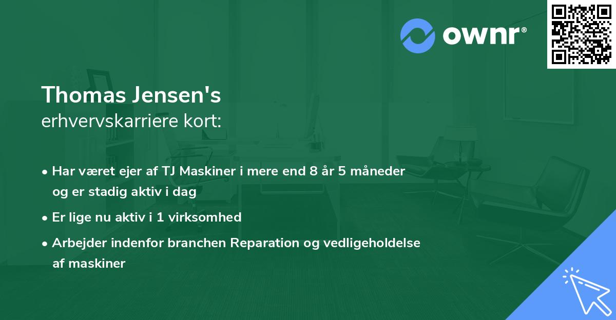 Thomas Jensen's erhvervskarriere kort