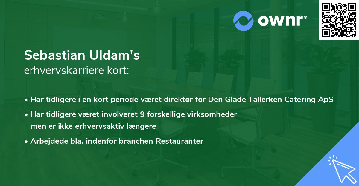 Sebastian Uldam's erhvervskarriere kort