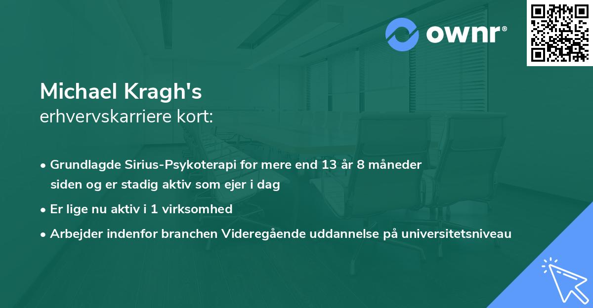 Michael Kragh's erhvervskarriere kort