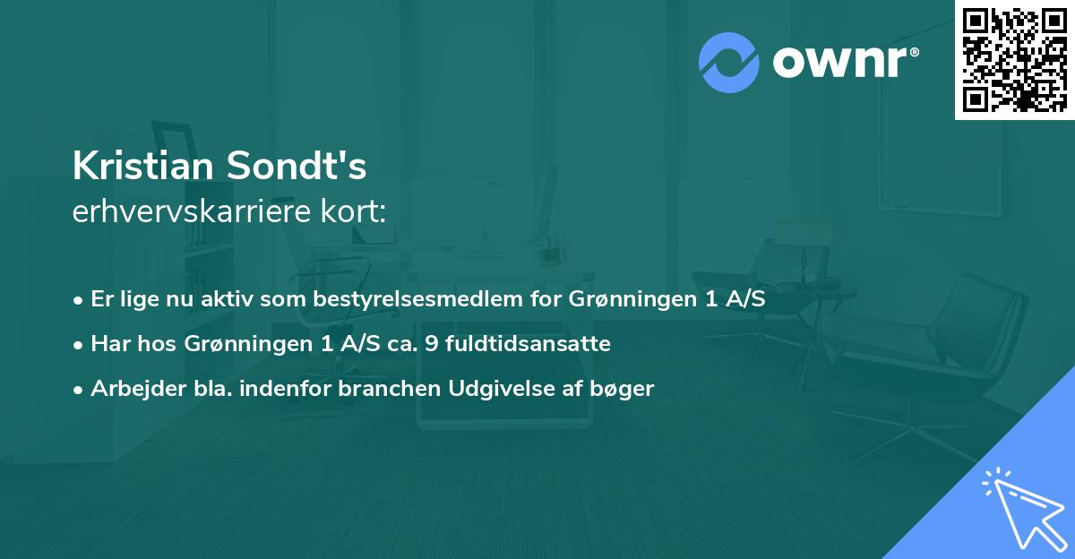 Kristian Sondt's erhvervskarriere kort