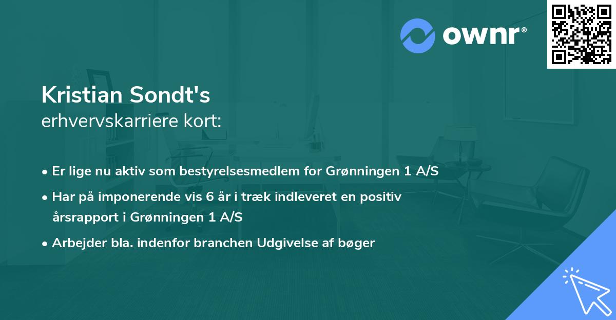 Kristian Sondt's erhvervskarriere kort