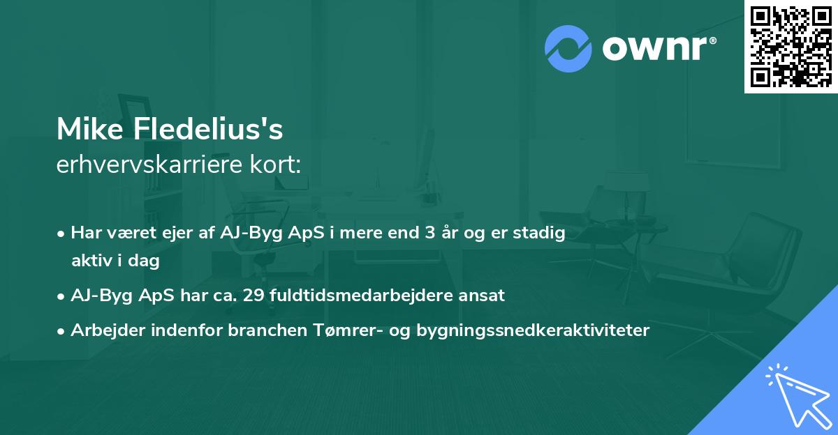 Mike Fledelius's erhvervskarriere kort