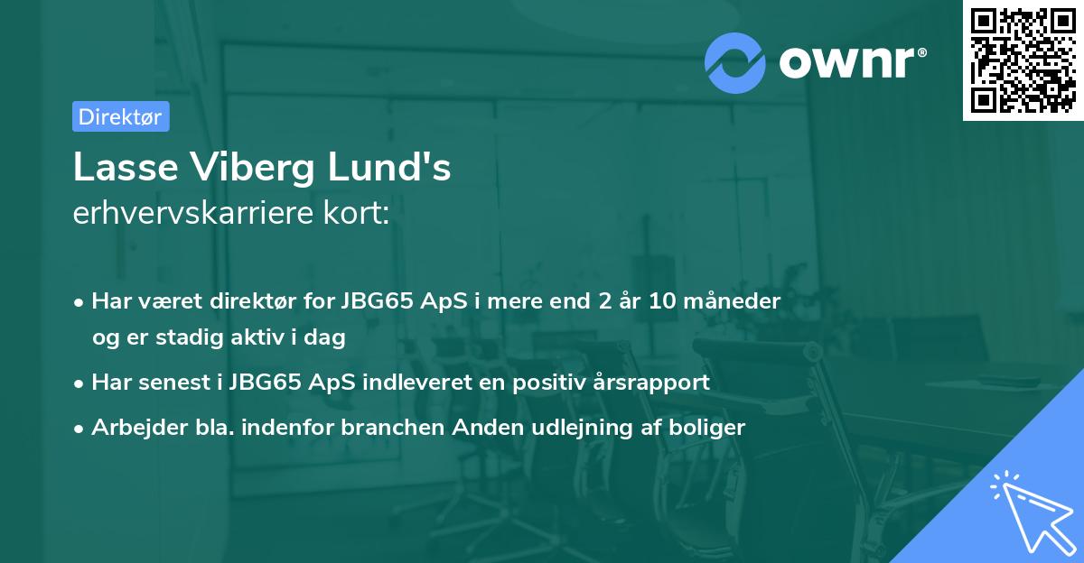 Lasse Viberg Lund's erhvervskarriere kort