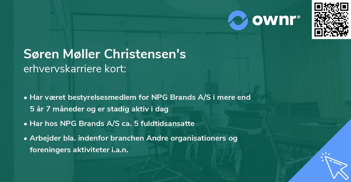 Søren Møller Christensen's erhvervskarriere kort