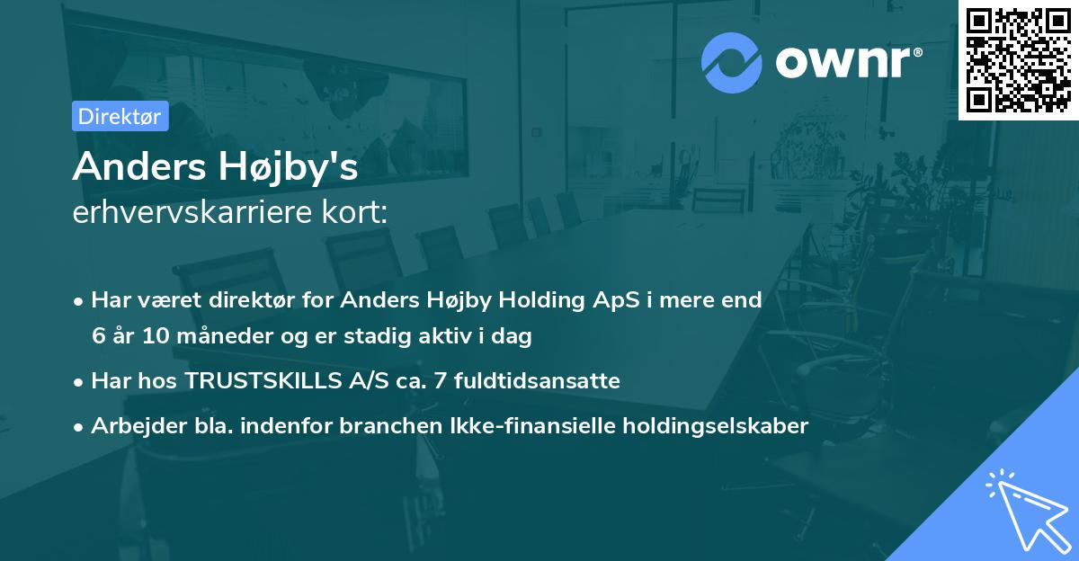 Anders Højby's erhvervskarriere kort