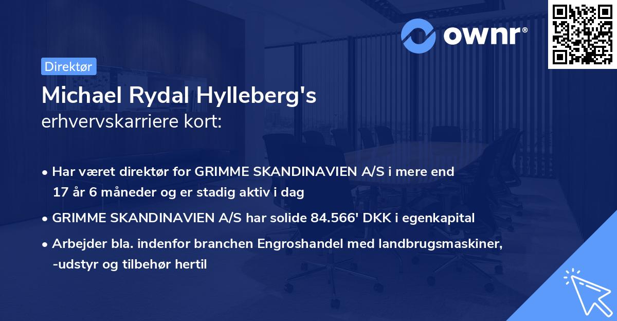Michael Rydal Hylleberg's erhvervskarriere kort