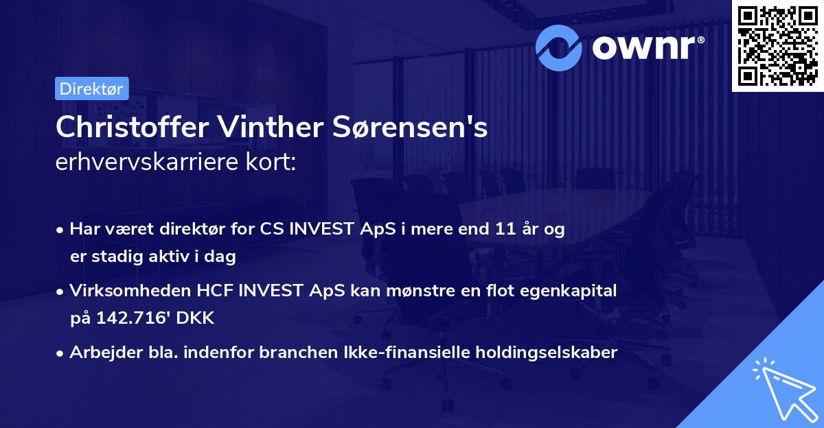 Christoffer Vinther Sørensen's erhvervskarriere kort