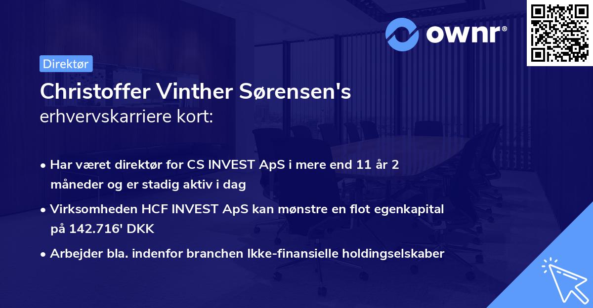 Christoffer Vinther Sørensen's erhvervskarriere kort