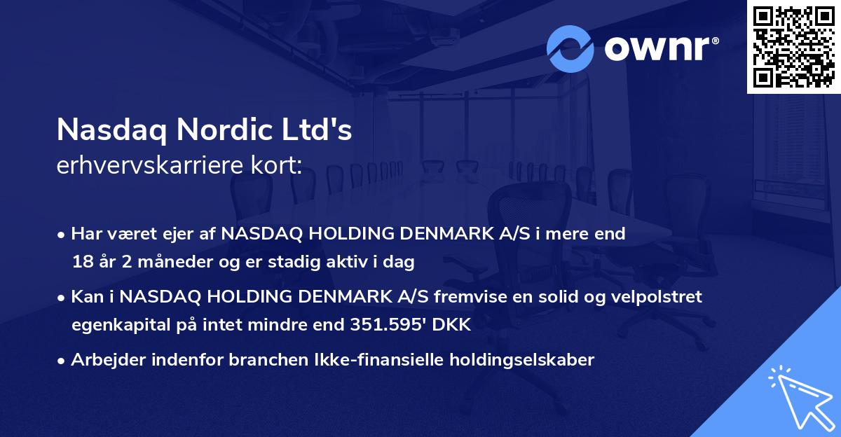Nasdaq Nordic Ltd's erhvervskarriere kort