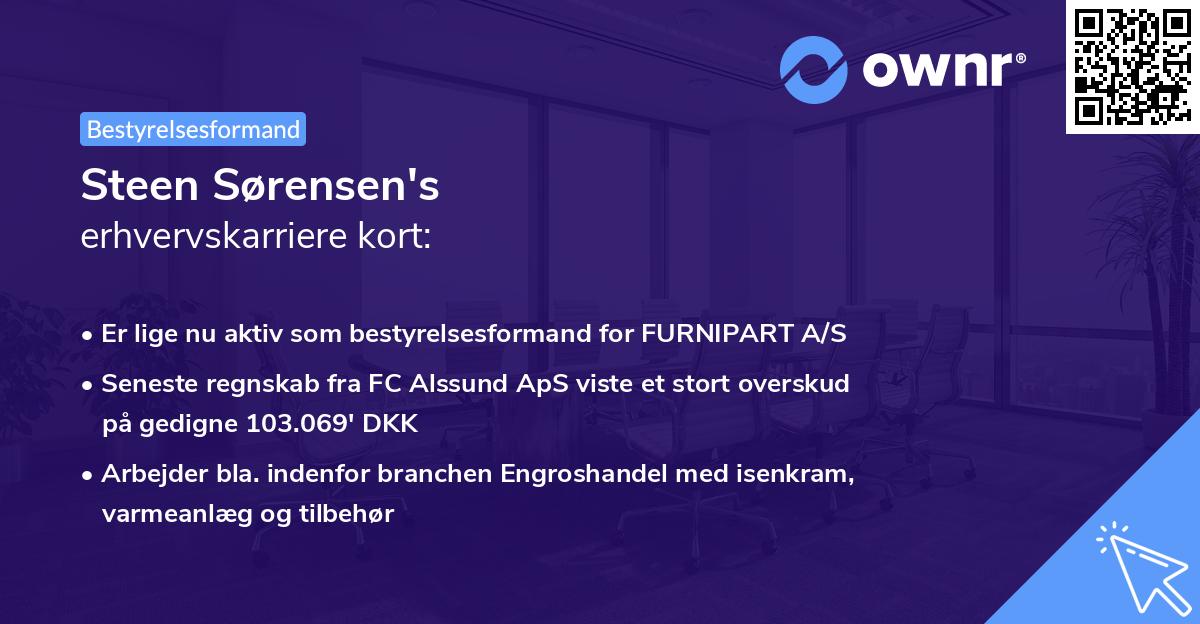 Steen Sørensen's erhvervskarriere kort