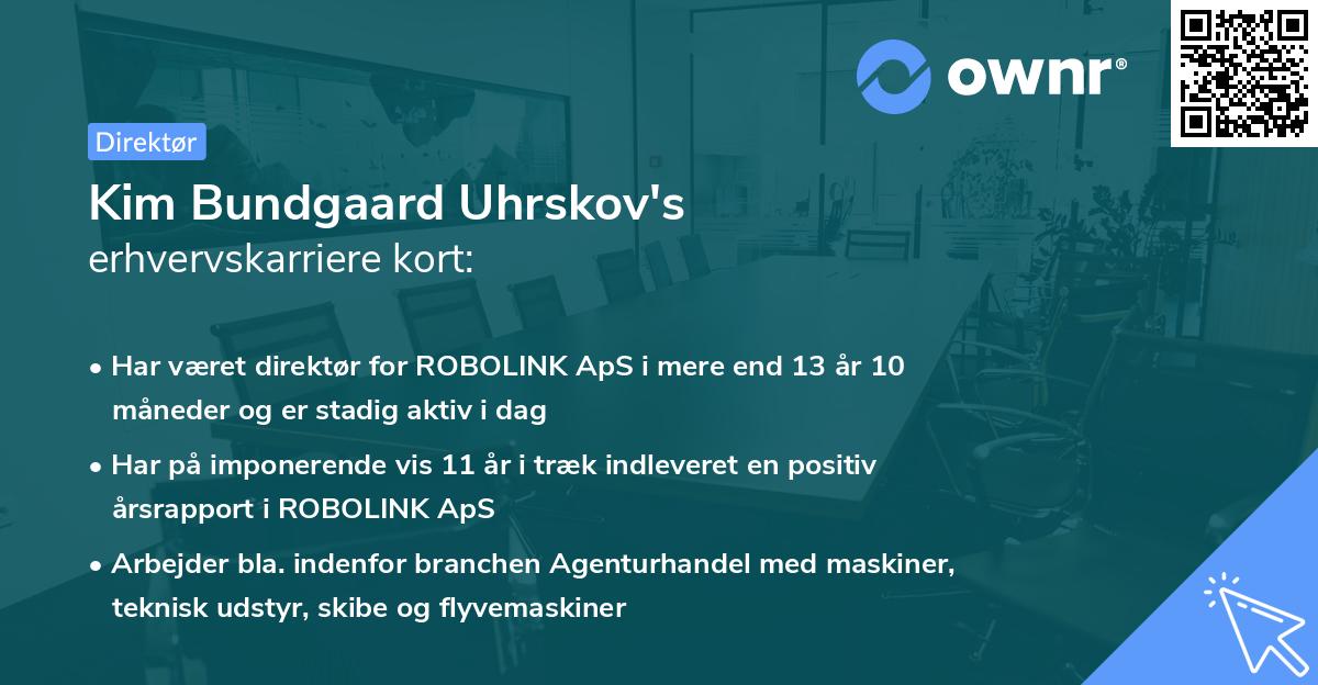 Kim Bundgaard Uhrskov's erhvervskarriere kort