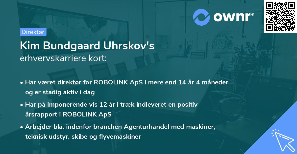 Kim Bundgaard Uhrskov's erhvervskarriere kort