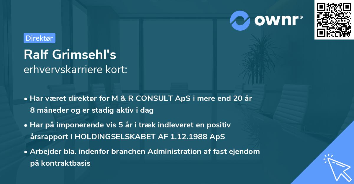 Ralf Grimsehl's erhvervskarriere kort