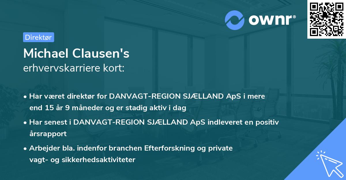 Michael Clausen's erhvervskarriere kort