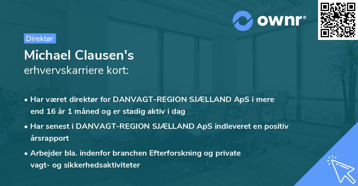 Michael Clausen's erhvervskarriere kort