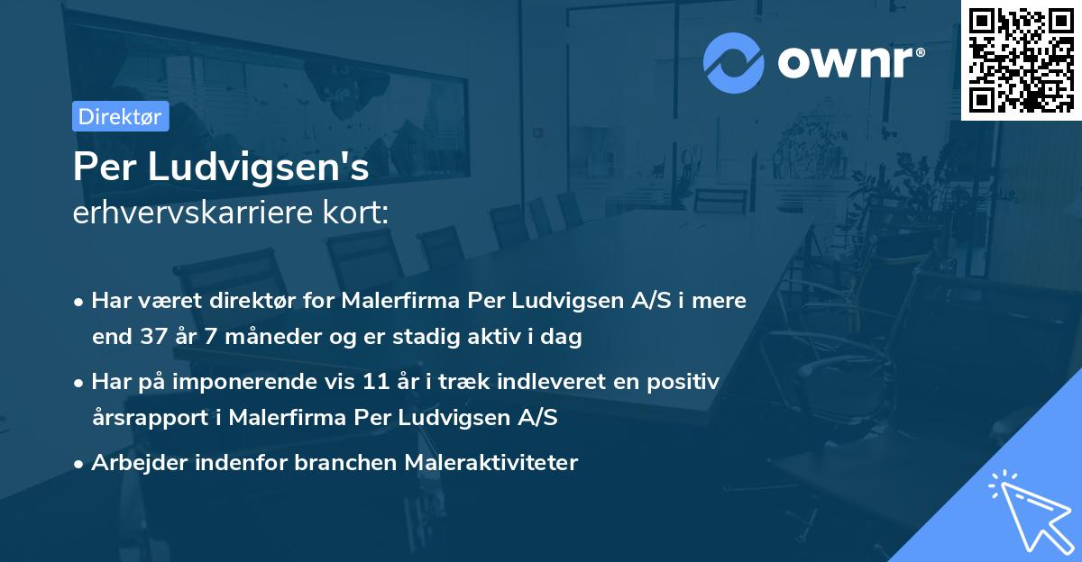 Per Ludvigsen's erhvervskarriere kort