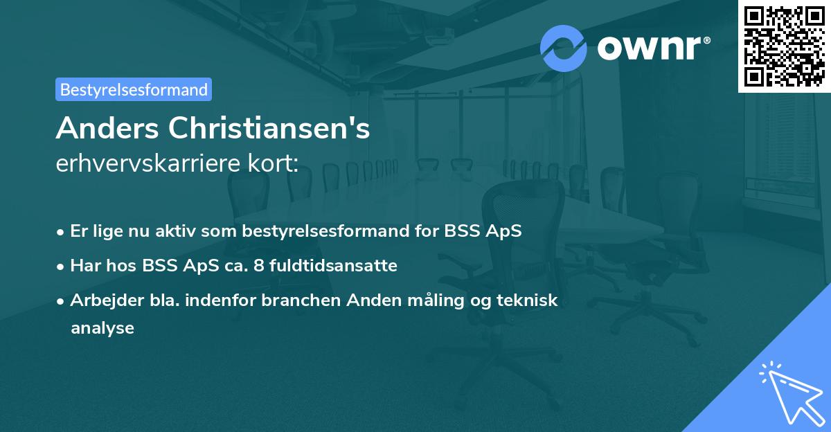 Anders Christiansen's erhvervskarriere kort