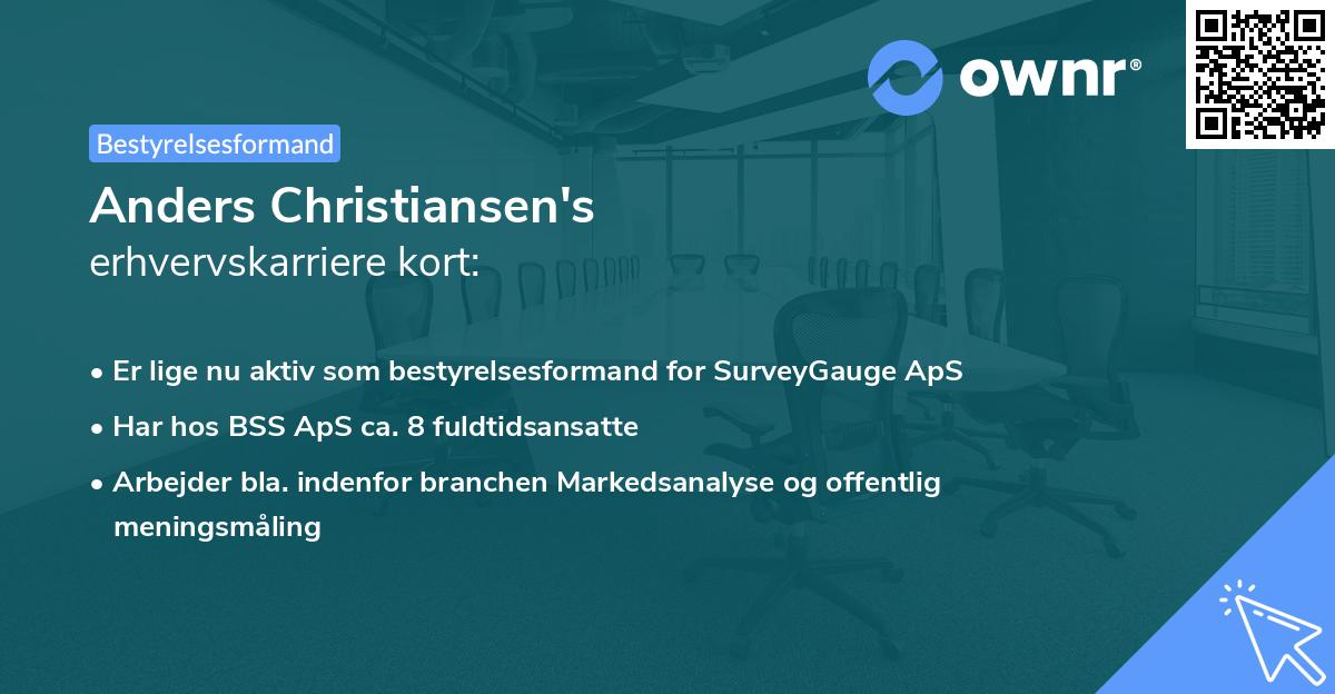 Anders Christiansen's erhvervskarriere kort