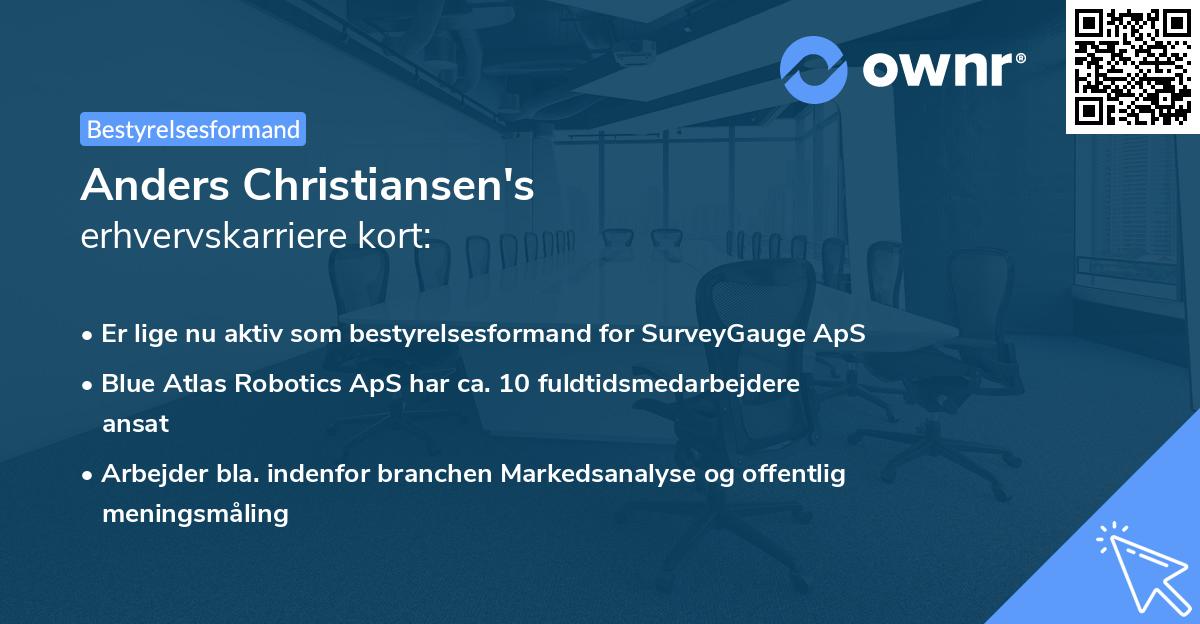 Anders Christiansen's erhvervskarriere kort