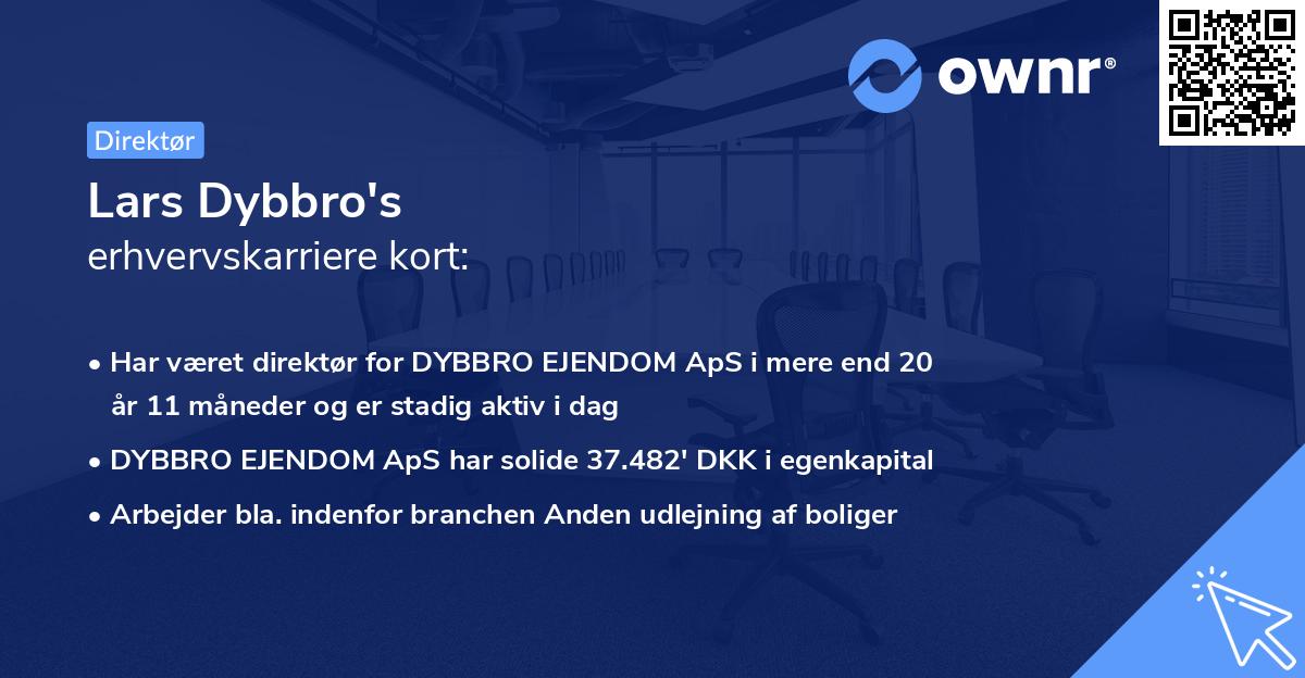 Lars Dybbro's erhvervskarriere kort