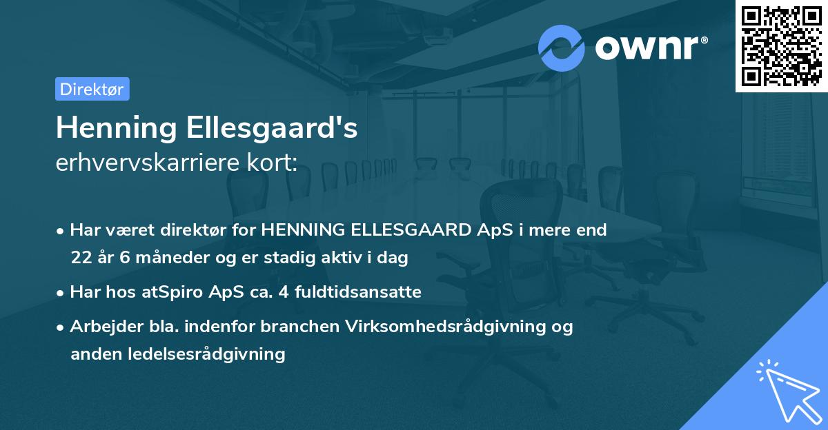 Henning Ellesgaard's erhvervskarriere kort