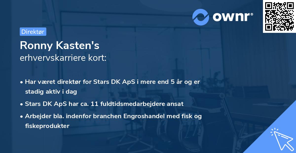 Ronny Kasten's erhvervskarriere kort
