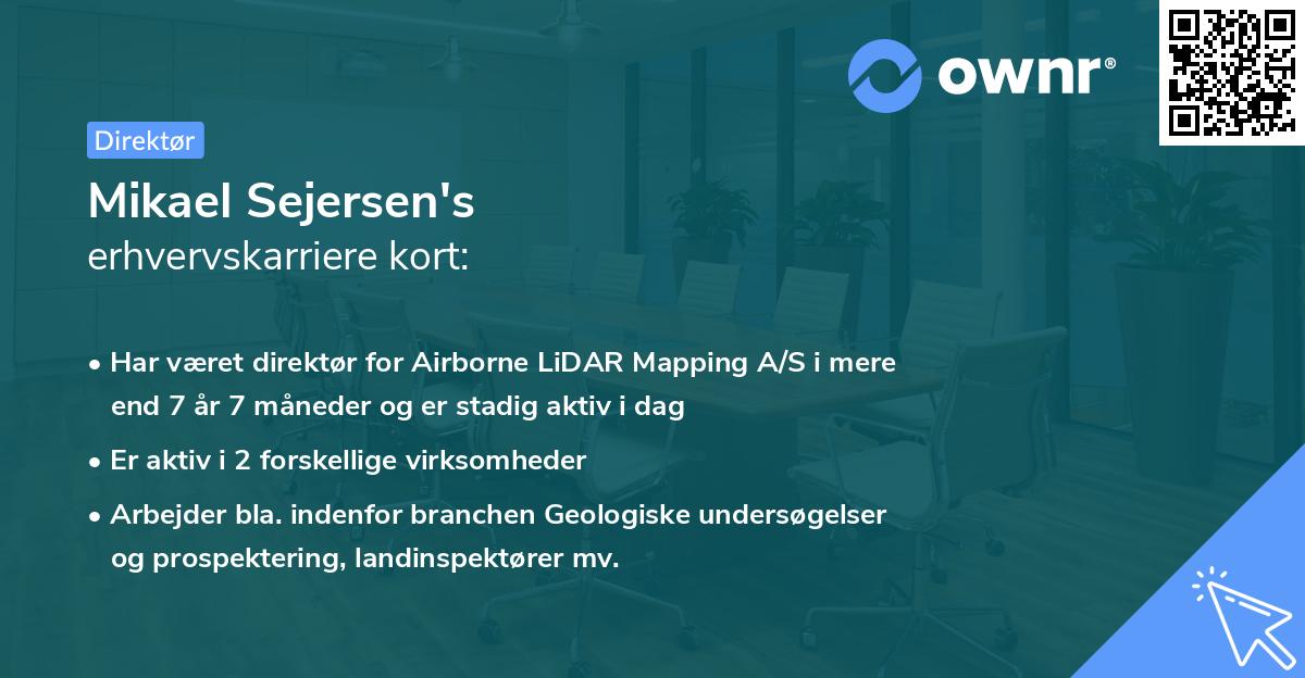 Mikael Sejersen's erhvervskarriere kort
