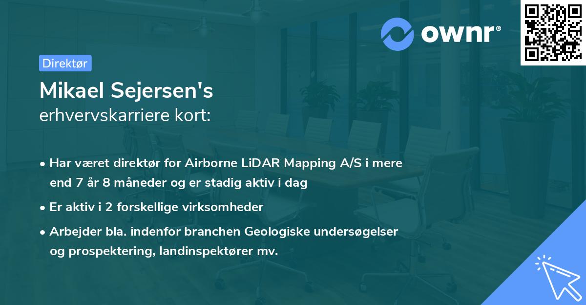 Mikael Sejersen's erhvervskarriere kort
