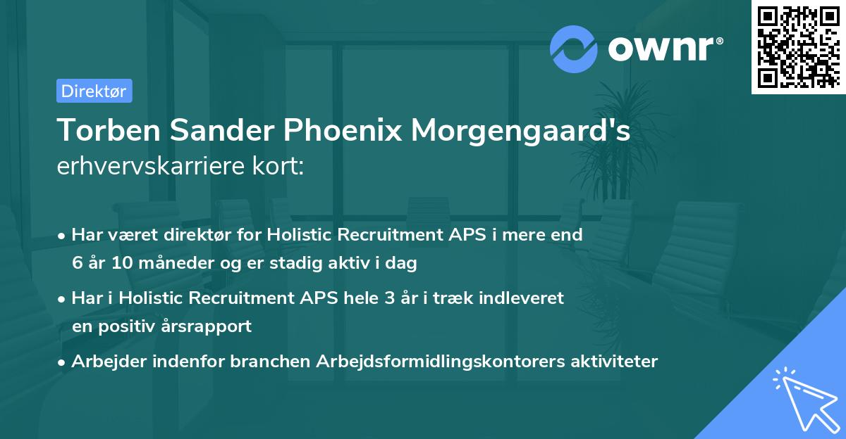 Torben Sander Phoenix Morgengaard's erhvervskarriere kort