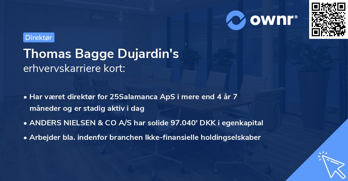 Thomas Bagge Dujardin's erhvervskarriere kort