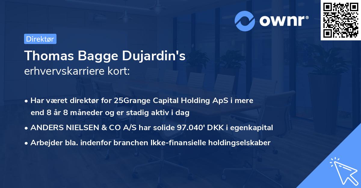Thomas Bagge Dujardin's erhvervskarriere kort