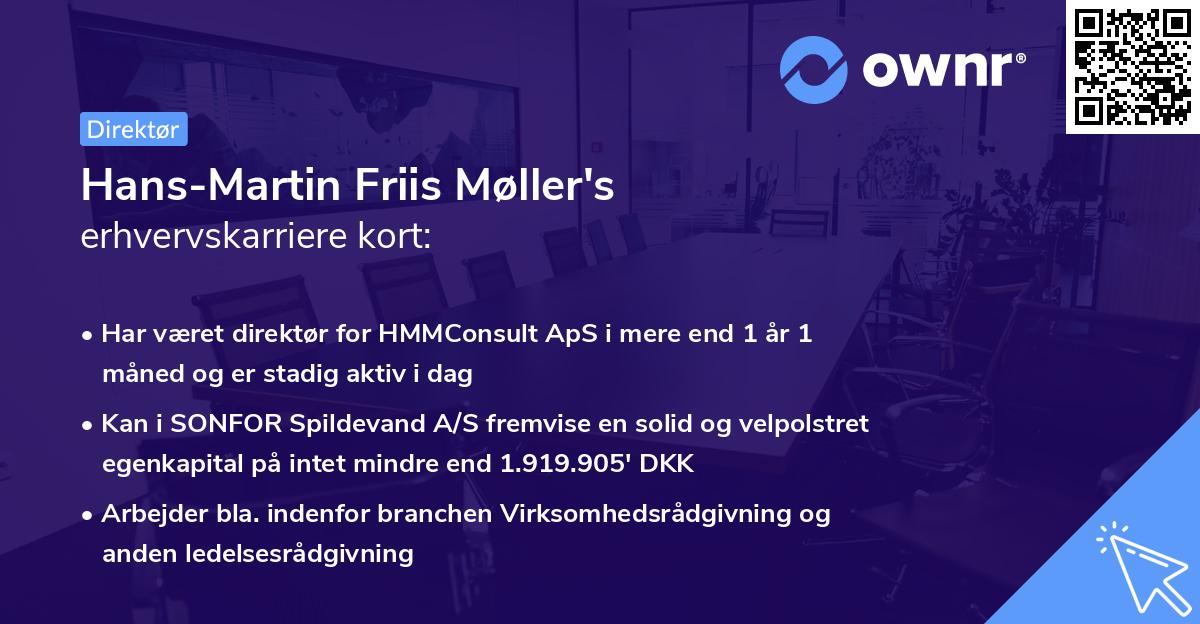 Hans-Martin Friis Møller's erhvervskarriere kort