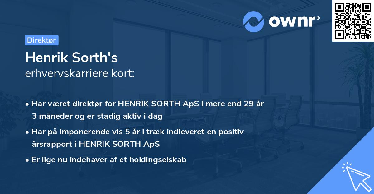 Henrik Sorth's erhvervskarriere kort