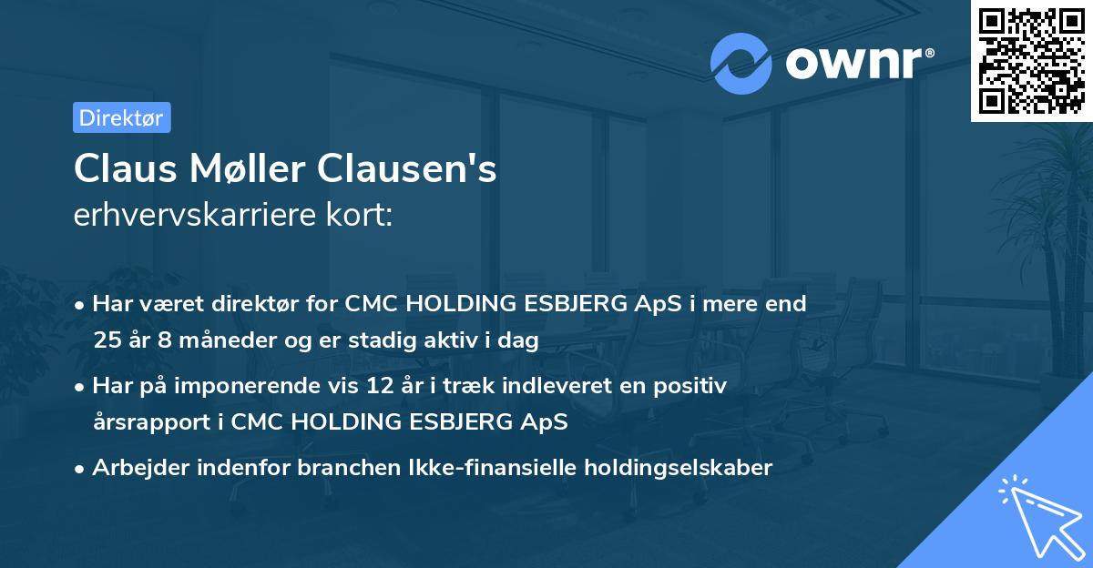 Claus Møller Clausen's erhvervskarriere kort