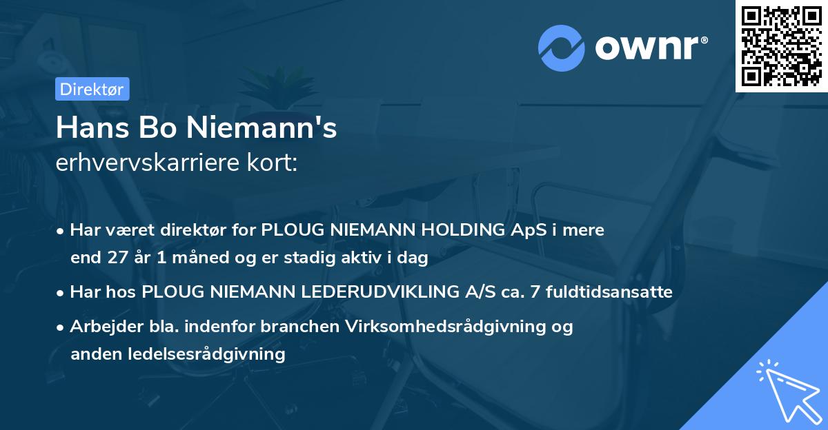 Hans Bo Niemann's erhvervskarriere kort