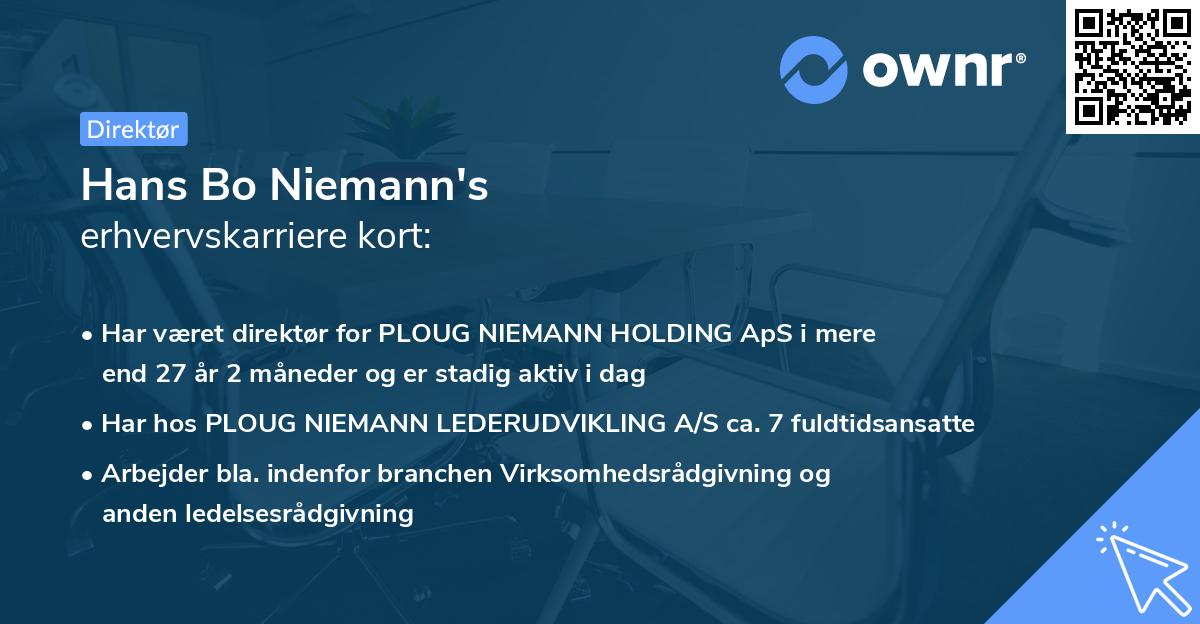Hans Bo Niemann's erhvervskarriere kort
