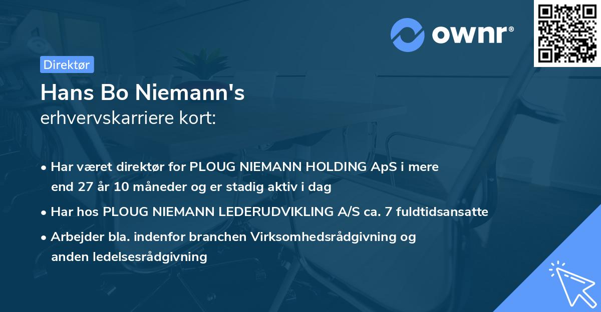 Hans Bo Niemann's erhvervskarriere kort